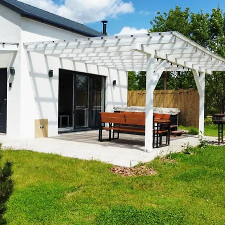 Maryja Z Prywatnym Duzym Jacuzzi I Sauna Przystan Pod Niebem דירה Leczyce